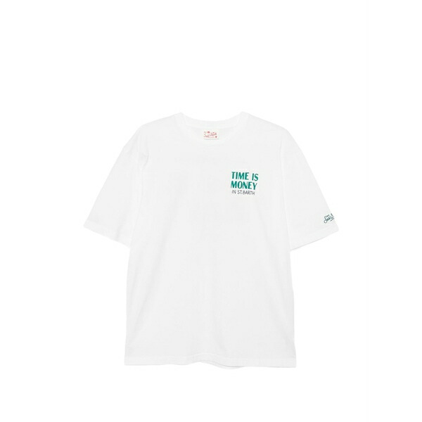 エムシーツーセイントバース メンズ プルオーバー トップス Delmar slogan-print cotton t-shirt White