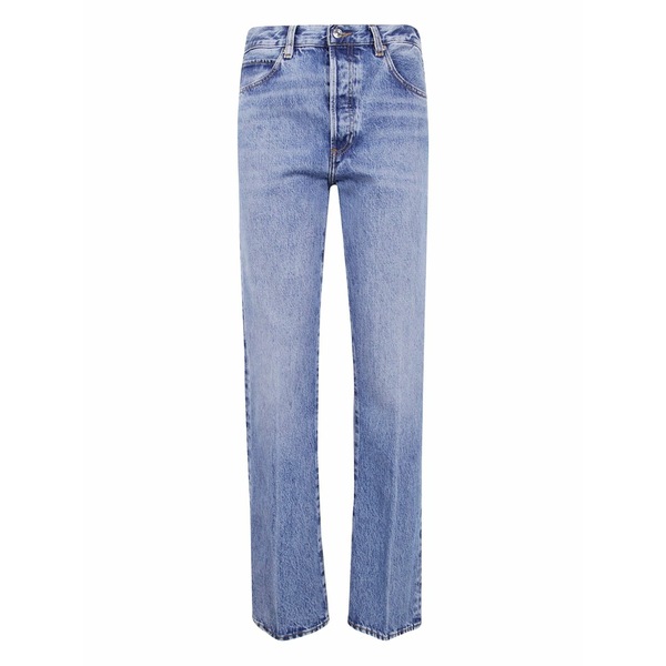 一こま レディース ジーンズズボン下 ボトムス Faded jeans Blue