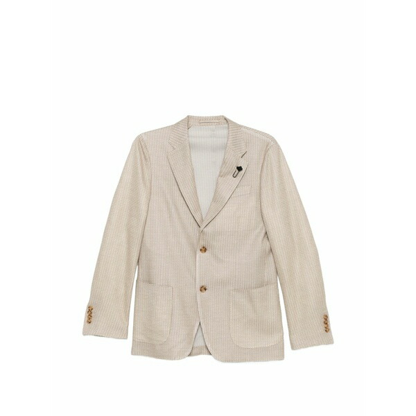 ラルディーニ メンズ 上衣＆上衣 アウター Patterned button blazer Neutrals
