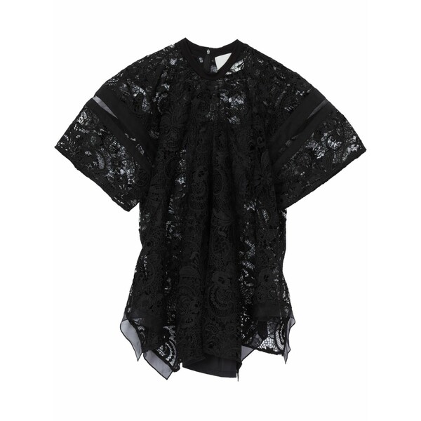 スリーワンフィリップリム レディース プルオーバー トップス Lace-panel top Black