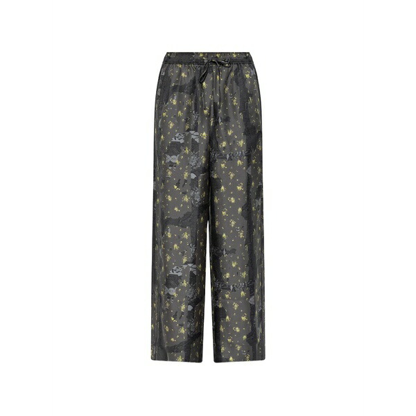 ガニー レディース 心地よいズボン下 ボトムス Floral-pattern trousers Grey