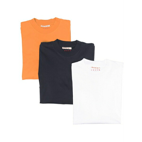 マルニ メンズ ティーシャツ トップス Crew-neck cotton t-shirt (pack of three) Orange