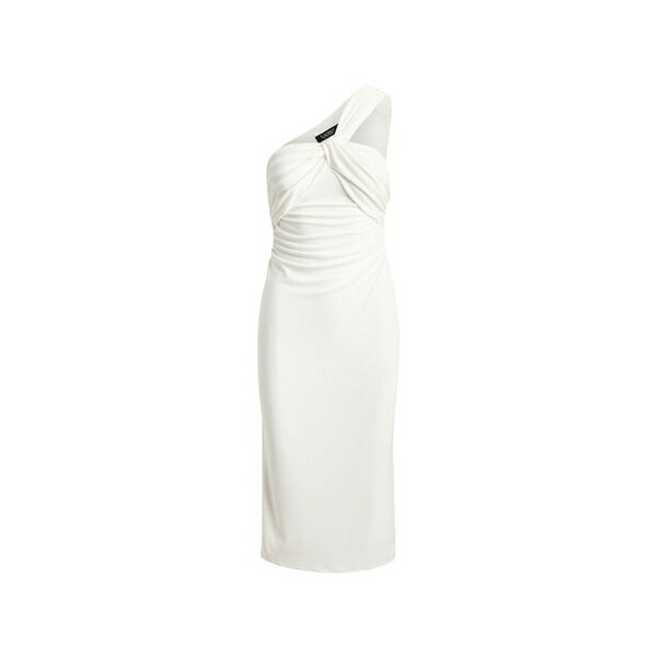 ラルフローレン レディース 衣裳 トップス Twist-front one-shoulder MIDI dress Neutrals