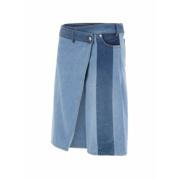 コペルニ レディース スコート ボトムス Patchwork denim skirt Blue