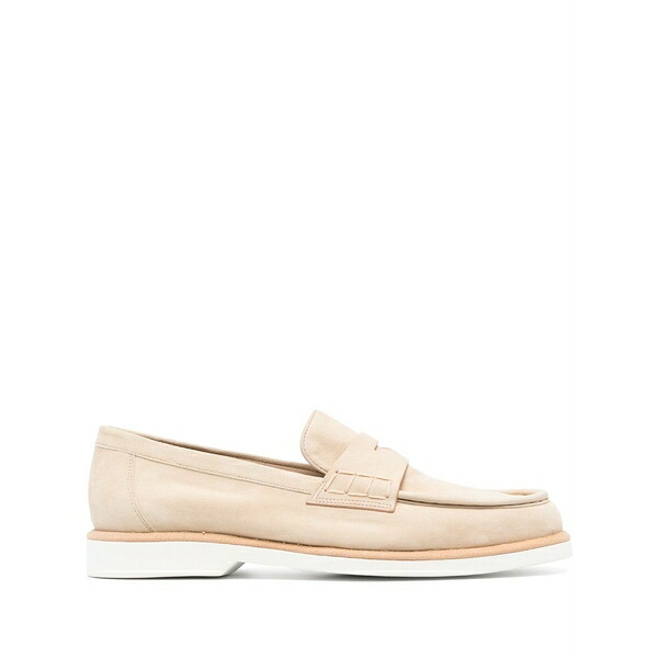 サントーニ レディース スリッポン・ローファー シューズ Almond-toe suede loafers Neutrals