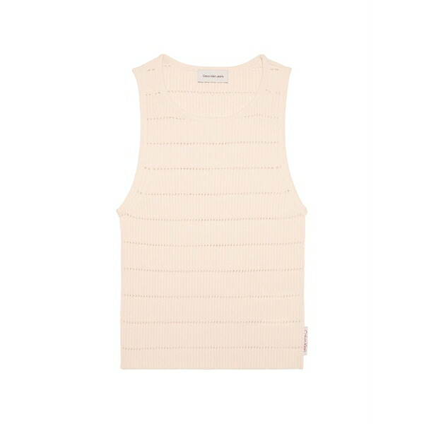 カルバンクライン レディース カットソー トップス Knit sleeveless vest Neutrals