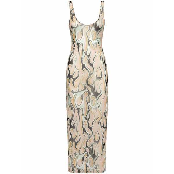 フィリッププレイン レディース ワンピース トップス Flame midi dress Neutrals｜asty