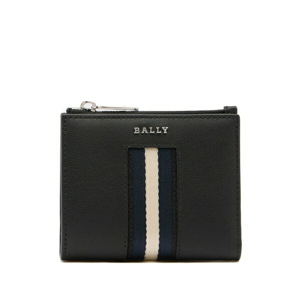 バリー メンズ 金入れ 付属物 Ribbon logo-plaque wallet Black