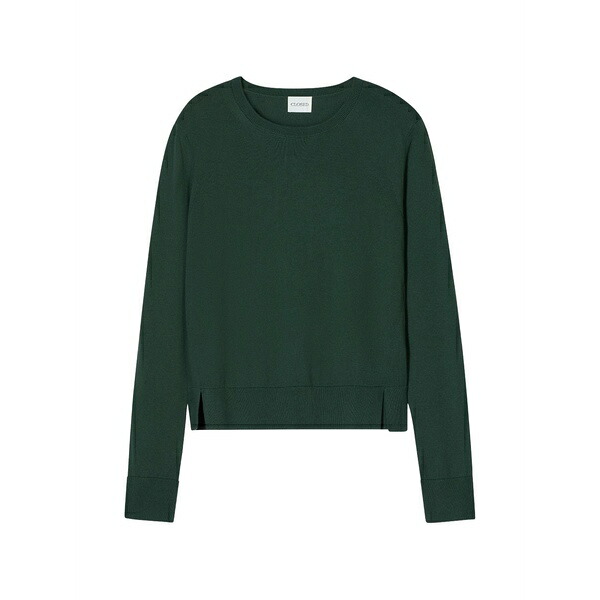 クローズド レディース 編み物\u0026プルオーバー アウター Long sleeve crew neck knitwear Green