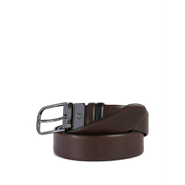 ピークアドロ  メンズ 三尺帯 添え物 Reversible prong-buckle belt Brown