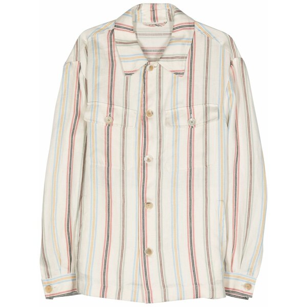 エトロ メンズ プルオーバー トップス Striped herringbone shirt Neutrals