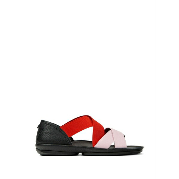 カンペール レディース サンダル シューズ Twins leather sandals Black
