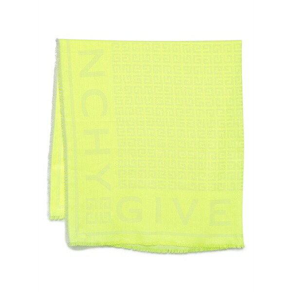 ジバンシー メンズ 消音装置・袈裟・えり巻き 添え物 Logo motif-jacquard scarf Yellow