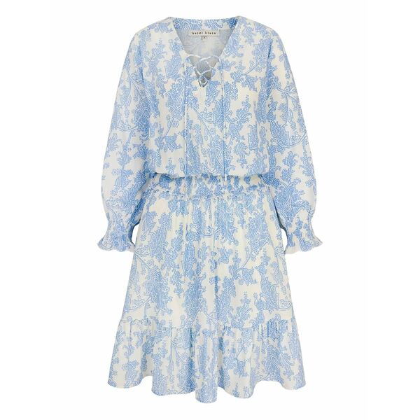 ハイジクライン レディース 衣裳 トップス Lace-up ruffled mini day dress Blue