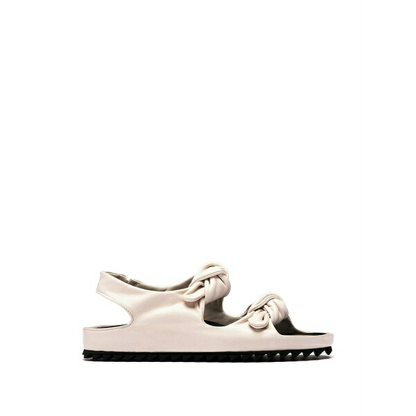 オフィチーネ 創作的 レディース サンダル シューズ Pelagie knotted leather sandals Neutrals