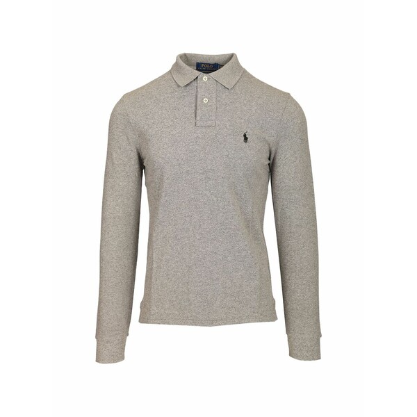 ラルフローレン メンズ スポーツシャツ トップス Embroidered pony long-sleeve polo shirt Grey