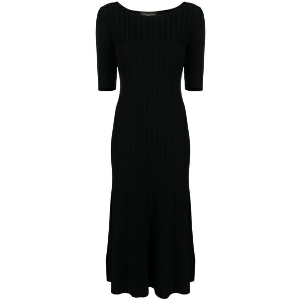 ロベルトコリーナ レディース 衣裳 トップス Ribbed-knit MIDI dress Black