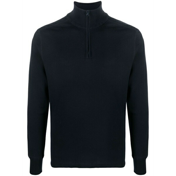 シーピーカンパニー メンズ 編み物\u0026ティーシャツ アウター Roll-up cotton jumper Blue