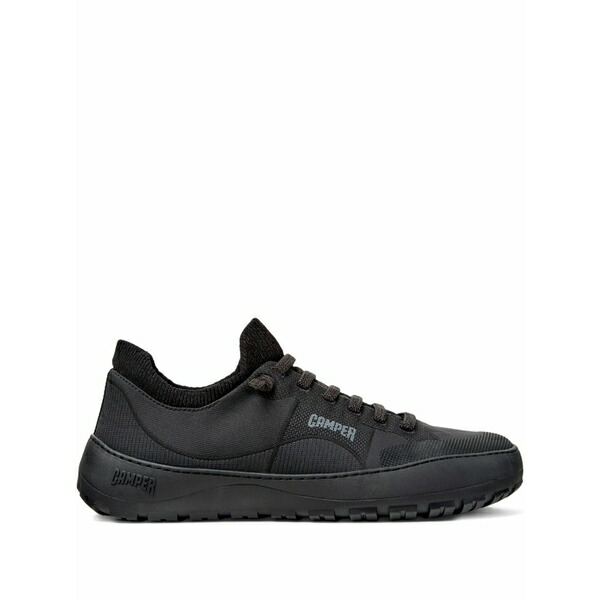 カンペール メンズ スニーカー シューズ Peu serra lace-up knit trainers Black