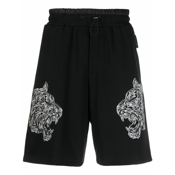 飾り気のない運動競技 メンズ 心地よいズボン下 ボトムス Tiger elasticated waist shorts Black