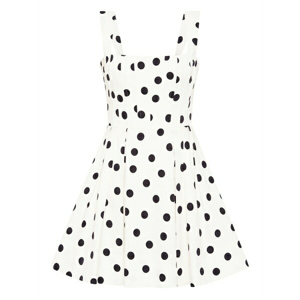 レベッカ・ヴァランス レディース 衣裳 トップス Square neck polka dot maisie mini dress White