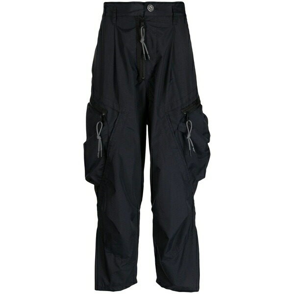 ミストリーハードレアリシーン メンズ 心地よいズボン下 ボトムス 3d drop-crotch trousers Black