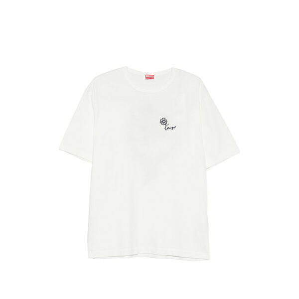 ケンゾー メンズ プルオーバー トップス Floral-print t-shirt White