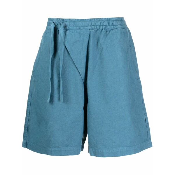 マハリシ メンズ カジュアルパンツ ボトムス Off centre-drawstring bermuda shorts Blue｜asty