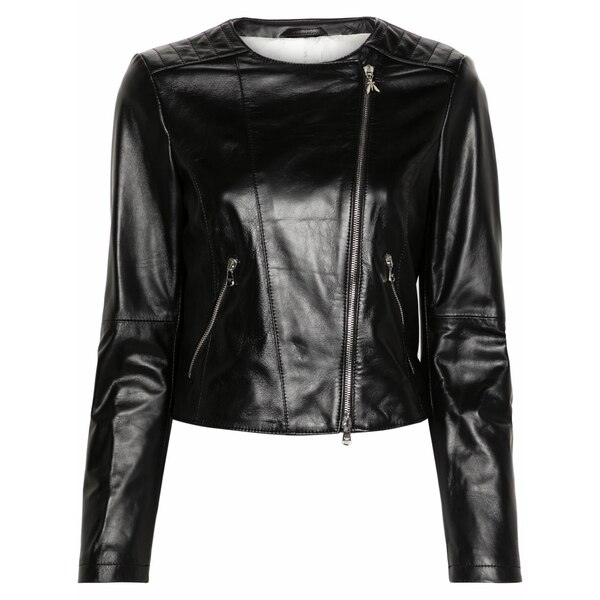 パトリツィア ペペ レディース 上衣＆上衣 アウター Zip-up leather jacket Black