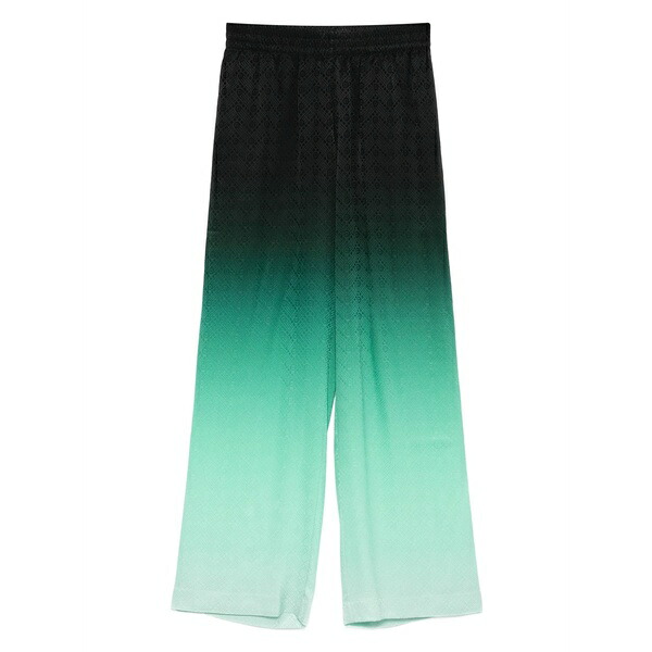 カサブランカ レディース 心地よいズボン下 ボトムス Gradient ping pong jacquard silk trousers Black