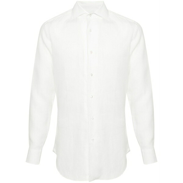 ブリオーニ メンズ プルオーバー トップス Classic-collar linen shirt Neutrals