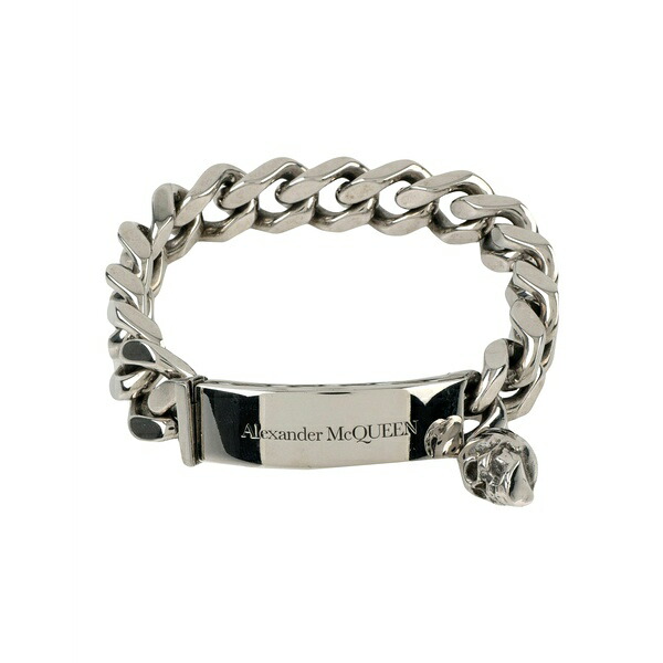 【送料無料】 マックイーン メンズ ブレスレット・バングル・アンクレット アクセサリー Bracelets Silver