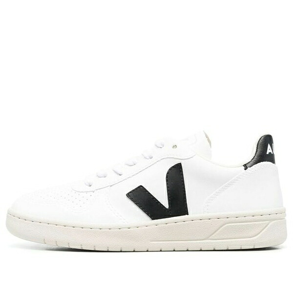 VEJA ヴェジャ メンズ スニーカー 【Veja V-10  Lace-Up \u0027White Black\u0027 VX0702901】  大いさ US_12.5(30.5珊) スニーカー-靴