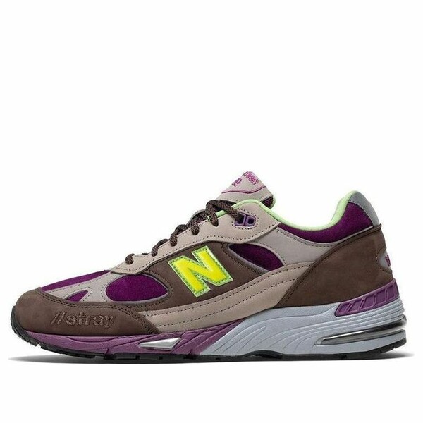 New Balance ニュー平衡にする メンズ スニーカー 【New Balance Stray Rats x 991 Made インチ England \u0027Purple Green\u0027 M991SRG】  大いさ US_M_15