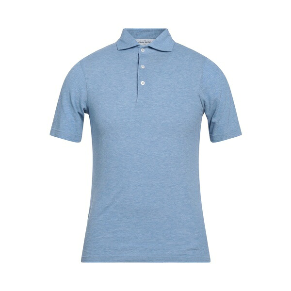 【送料無料】 グランサッソ メンズ Tシャツ トップス Polo shirts Azure