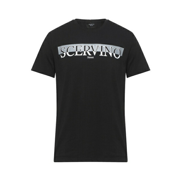【送料無料】 エルマンノ シェルヴィーノ メンズ Tシャツ トップス T-shirts Black