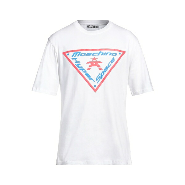 【送料無料】 モスキーノ メンズ Tシャツ トップス T-shirts White