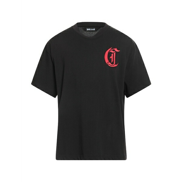 【貨物輸送無料】 ロベルトカヴァリ メンズ プルオーバー トップス T-shirts Black