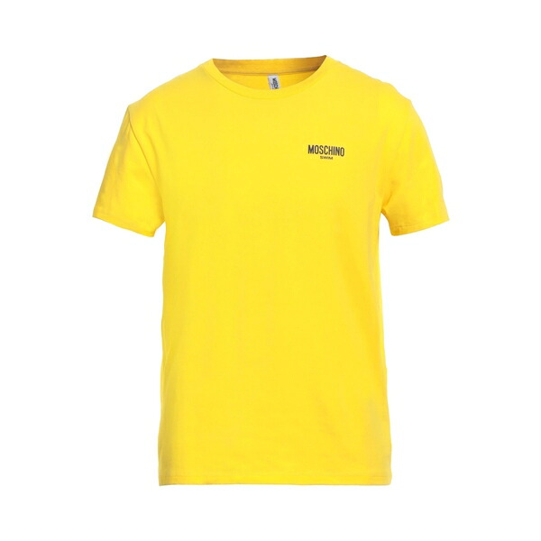 【送料無料】 モスキーノ メンズ Tシャツ トップス T-shirts Yellow