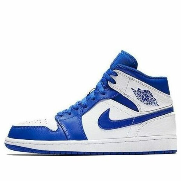 Jordan ジョーダン メンズ スニーカー 【Air Jordan 1 Mid 'Hyper Royal White' 554724-114】 サイズ US_8(26.0cm)｜asty