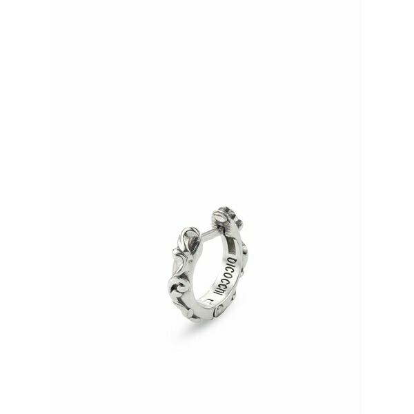 エマニュエレ ビコッキ メンズ ピアス・イヤリング 付属物 Arabesque silver hoop earrings Silver