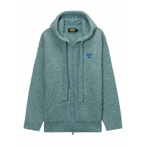 ミニ皮膚軟化剤 レディース パーカー・スウェットシャツ アウター Zip-fastening hoodie Blue