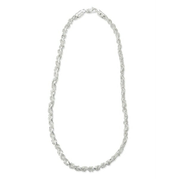 エマニュエレ ビコッキ メンズ 首飾り・チョー鉄道車両 佩び物 Rope-chain silver necklace Silver
