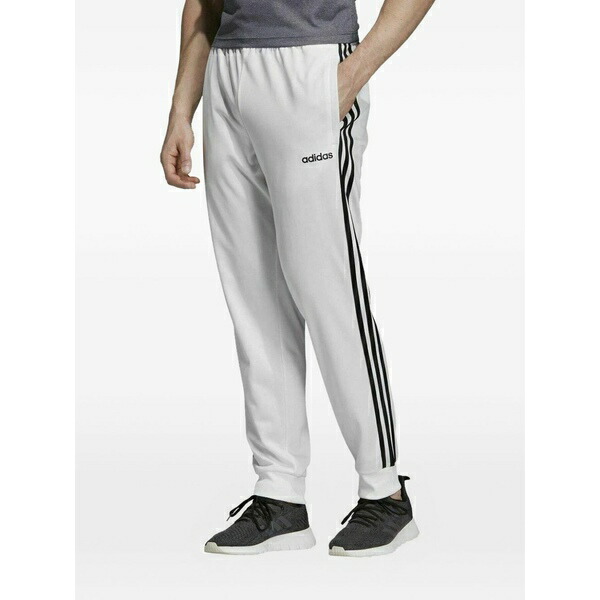 アディダス メンズ 心地よいズボン下 ボトムス Three-stripes tapered track pants White