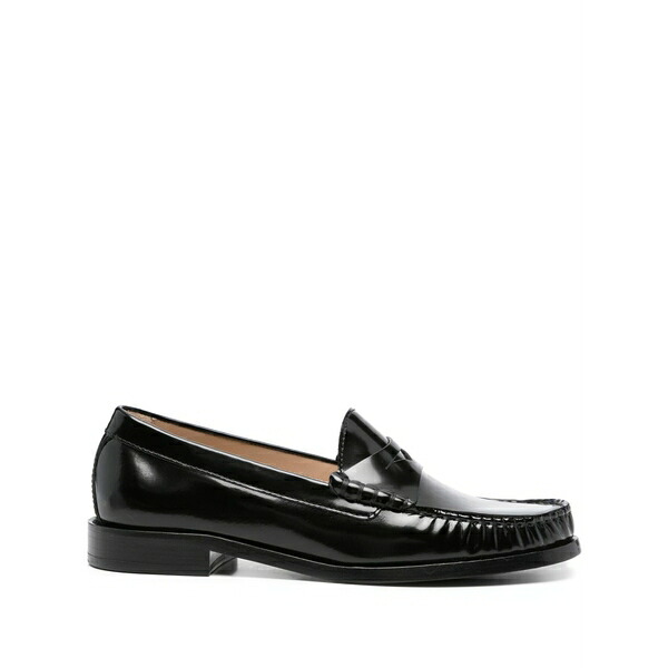 スチュアート ワイツマン レディース スリッポン・ローファー シューズ Leather loafers Black