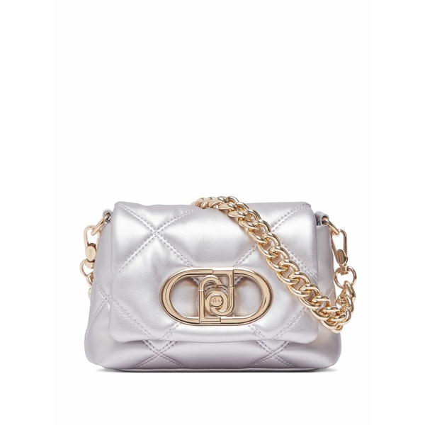 リュージョー レディース ショルダーバッグ バッグ Small quilted lapuffy shoulder bag Silver|asty