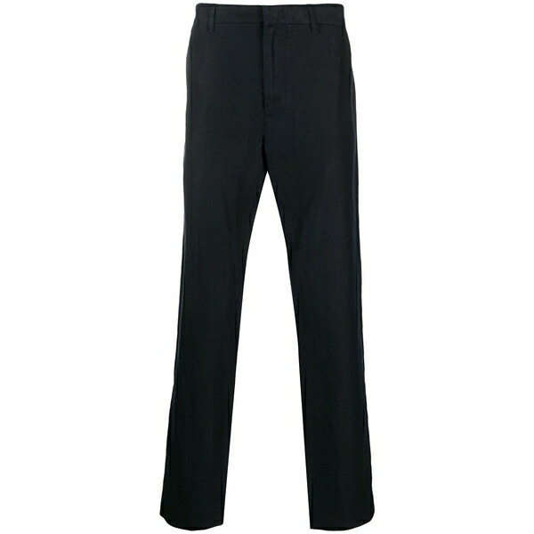 ヴィンス メンズ カジュアルパンツ ボトムス Straight-leg hemp trousers Blue｜asty