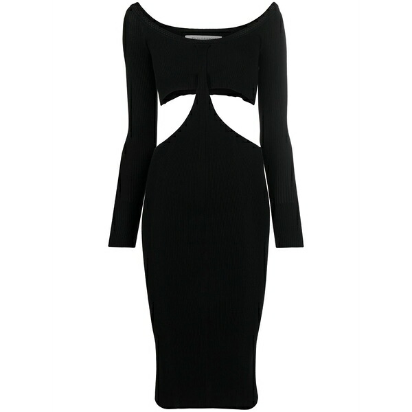 フィロソフィーデロレンゾセラフィーニ レディース ワンピース トップス Cut-out detail knit dress Black|asty