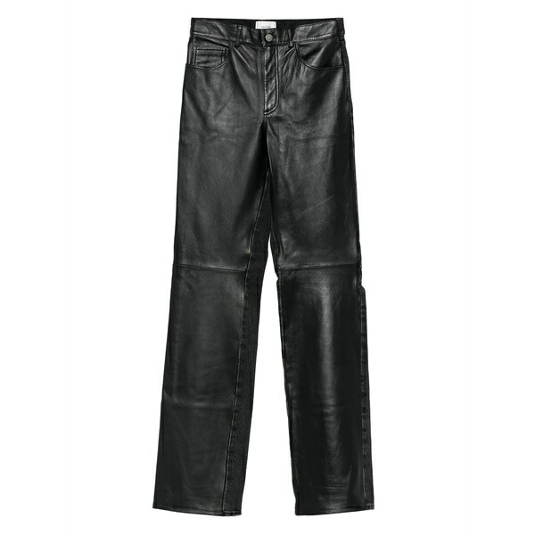 ハイクール レディース カジュアルパンツ ボトムス Leather-panel trousers Black｜asty