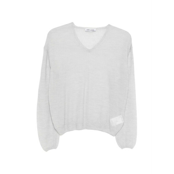 ファースト 古典派音楽 レディース 編み物\u0026スウェーター アウター V-neck sweater  Grey